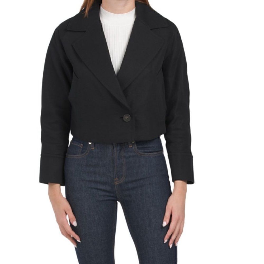 VINCE NWT Black Lightweight Cotton Blazer Size Small NWT
